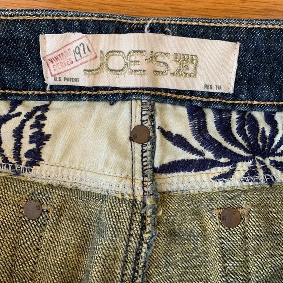 JOE’S JEANS EUC Vintage Series Denim Mini Skirt Embroidered - Picture 5 of 6
